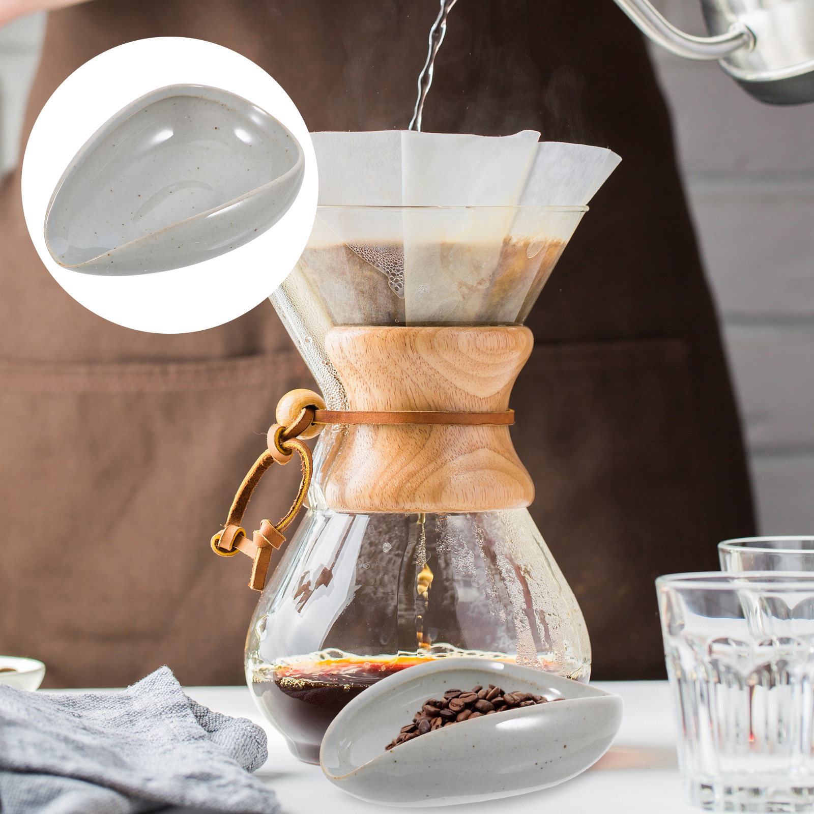 Coffee Leaves Tea - Bandeja de Cerámica Multifunción para Granos