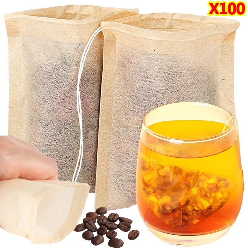 100 Uds bolsitas de té con fil - Coffee Leaves Tea reseña y precio