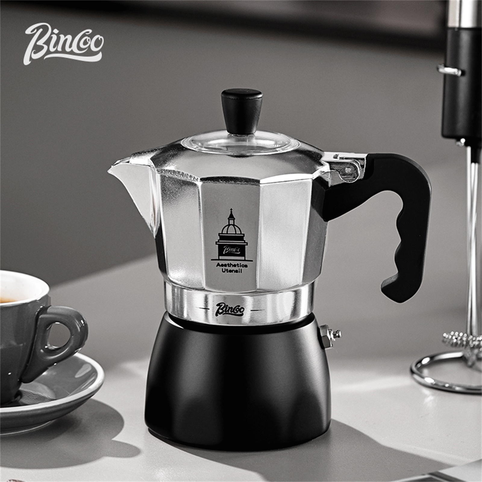 BINCOO Olla Moka de doble válv - Coffee Tea Chocolate reseña y precio