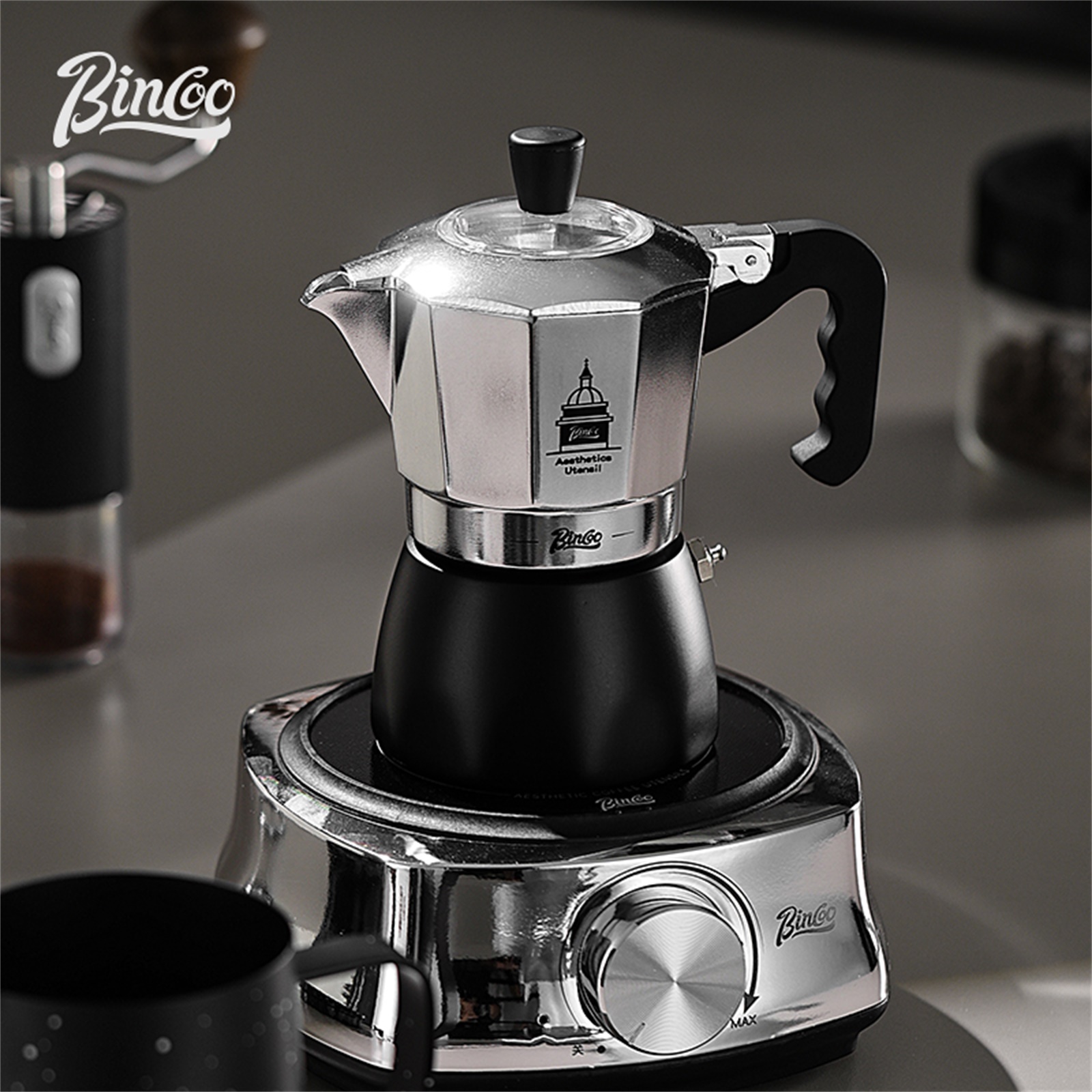 BINCOO Olla Moka de doble válv - Coffee Tea Chocolate reseña y precio