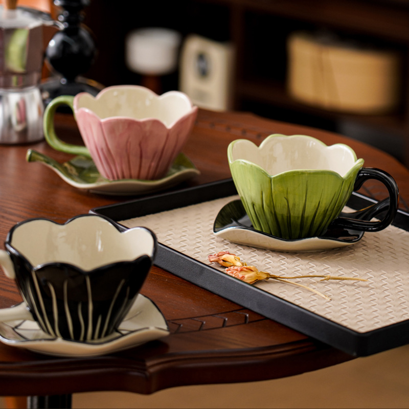 Juego de platos y tazas de caf - Coffee Leaves Tea reseña y precio
