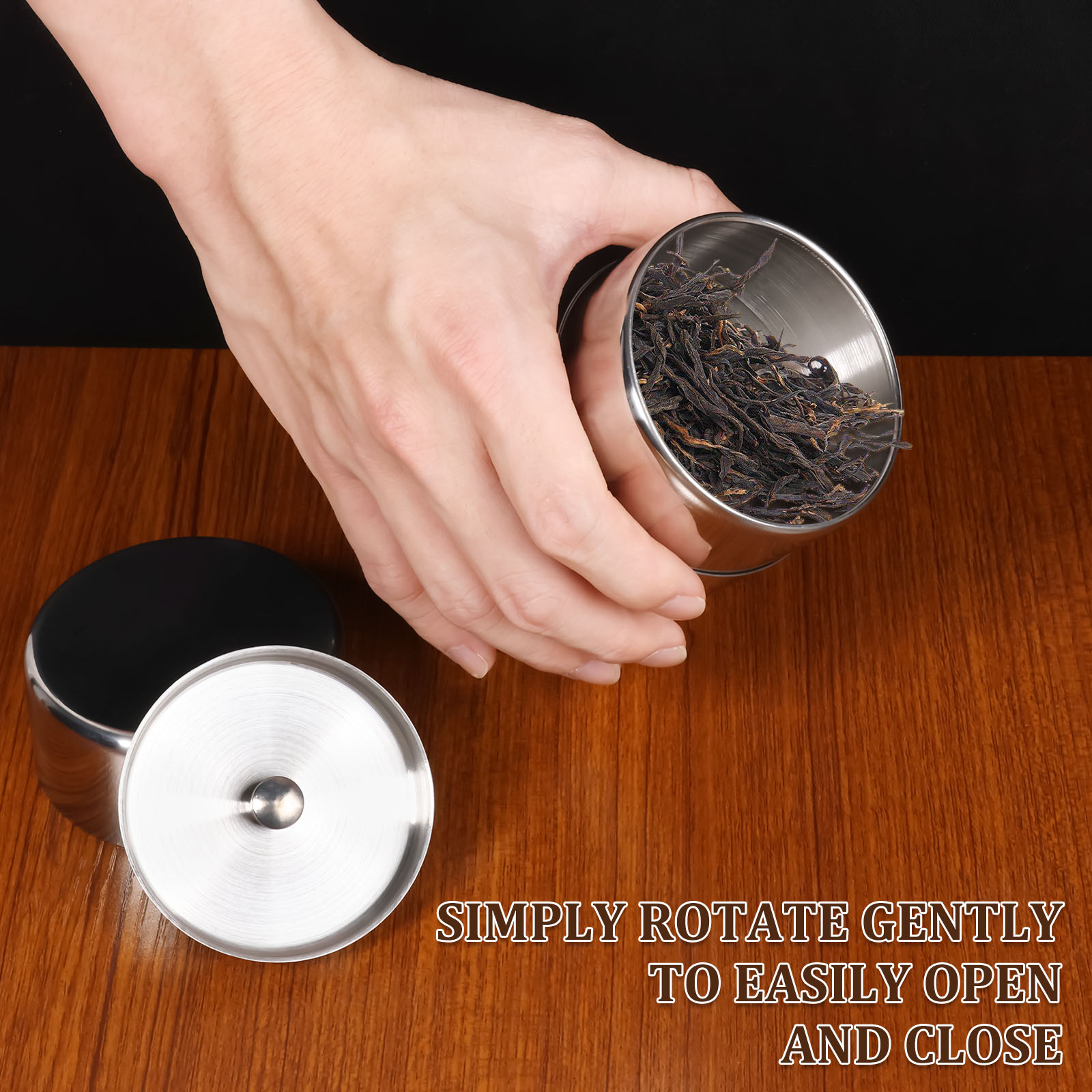 Latas de hojas de té de acero  - Coffee Leaves Tea reseña y precio